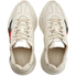 Gucci Men's Rhyton Off White Web Print Leather Sneaker 523535 DRW00 9022