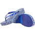 Tory Burch Ladies Wedge Flip Flops Blueberry Printed Cut-Out Sandals 46006-405