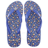Tory Burch Ladies Wedge Flip Flops Blueberry Printed Cut-Out Sandals 46006-405