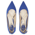 Rene Caovilla Eliza Satin Blue Flat C09158020BLUE