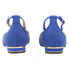Rene Caovilla Eliza Satin Blue Flat C09158020BLUE