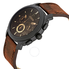 Fossil Machine Chronograph Dark Brown Dial Men's Watch Set FS5251SET