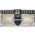 Prada Cahier Studded Leather Clutch- Pyrite/Black 1BF048 2B1E F0U6F