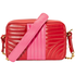 Prada Diagramme Leather Crossbody Bag- Red/Pink 1BH083 COB 2D91 EF0YQT