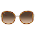 Ferragamo Salvatore Ferragamo Brown Gradient Oval Ladies Sunglasses SF719S21252 SF719S21252