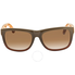Ferragamo Gradient Brown Square Ladies Sunglasses SF858S52553