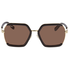 Ferragamo Grey Hexagonal Ladies Sunglasses SF901S001 57