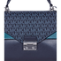 Michael Kors Sloan Medium Leather Satchel - Heritage Blue/Multi 30F8SSLS2V-473