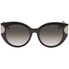 Ferragamo Grey Gradient Oval Ladies Sunglasses SF840SA00154