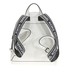 Michael Kors Rhea Medium Pebbled Leather Backpack - Optic White / Black 30H8SEZB6T-089
