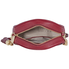 Michael Kors Ginny Pebbled Leather Half-Moon Crossbody Bag- Maroon 32F8GF5C0L-550