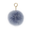Michael Kors Large Round Pale Blue Feather Pompom Keychain 32S8GF2K7F-487
