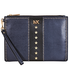 Michael Kors Medium Leather Zip Pouch- Navy/ Black 32F8GF9P6Y-429