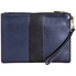 Michael Kors Medium Leather Zip Pouch- Navy/ Black 32F8GF9P6Y-429