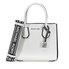 Michael Kors Mercer Pebbled Leather Messenger Bag - White / Black 30H8SM9M3T-089