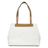 Michael Kors Meredith Signature Logo Print Tote - Vanilla/Acorn 30F8GKWT8B-149