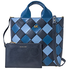 Michael Kors Mott Woven Leather Market Tote- Admiral Multi 30H8BOXT6T-443