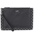 Michael Kors Medium Scallop Leather Zip Pouch- Black 32T8SF9P6I-001