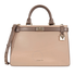 Michael Kors Tatiana Medium Leather Satchel- Turffle/ Mushroom 30F8TT0S2T-128