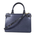Michael Kors Tatiana Small Leather Satchel- Navy Blue/ Black 30F8GT0S1T-429