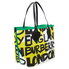 Burberry Large Graffiti Print Cotton Tote- Black/Green 4075825