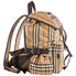 Burberry Logo Print Icon Stripe Nylon Backpack in Archive Beige 8014751