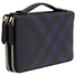 Burberry Men's Travel Organizer Wallet London Check Navy Reeves 3998948