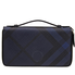 Burberry Men's Travel Organizer Wallet London Check Navy Reeves 3998948
