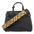 Burberry Small Banner Leather Tote- Black 4076748