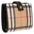 Burberry Small Vintage Check and Leather Folding Wallet- Black 4073431