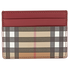 Burberry Vintage Check and Leather Card Case- Crimson 4080007