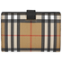Burberry Vintage Check and Leather Folding Wallet- Black 4073137