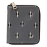 Coach Men's Zip Around Wallet Leather Graphite Small Zip Ikt Geo Leather 29696 GPH