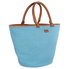 Emilio Pucci Mid-Sized Woven Raffia Tote Handbag in Powder Blue 41BE81-E28