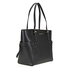 Michael Kors Voyager Textured Crossgrain Leather Tote- Black 30H7GV6T9L-001