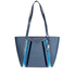 Michael Kors Whitney Small Signature Logo Print Tote- Blue/Multi 30F8SN1T0B-473