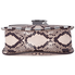 Chloe Drew Bijou Snakeskin Textured Leather Shoulder Bag- Eternal Grey CHC18AS109A31 091
