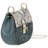 Chloe Drew Python Print Shoulder Bag- Silver Blue 3S1031H8V BI2