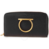 Ferragamo Gancini Zip Around Wallet Black 22D291 716198 22D291 716198