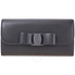 Ferragamo Vara Bow Continental Wallet w/document holder black 22D269 691214