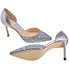 Jimmy Choo Ladies High Heel Pump Pumps Pink, Silver Esther 85Pt Glit Fab Lth ESTHER 85 QSZ  BUBBLEGUM MX/STEE
