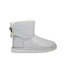 UGG Ladies Classic Canterbury Silver Mini Bailey Bow Glitter 1100053 SLVR