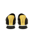 Fendi Men's Italian Luxury Black Shoes Slip On Bugs With Yellow Eye 7E0904-2VB-F0Y2V