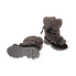 UGG Ladies Black and Brown Misty Fur with Straps Boots 1095429 SEL