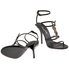 Saint Laurent Ladies Sandal Black With Logo 529636 0MUTT 1000