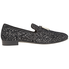 Giuseppe Zanotti Men's Black, Silver Loafer Gliter Shark Tooth IU80004