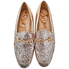 Sam Edelman Ladies Gold Flat Loafer All Glitter LORAINE GLITTER MOLTEN GOLD