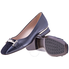 Tod's Ladies Flats Navy Ballerina 3cm Db T Slvr Bukl- Size 35 UK / 5 US XXW09B0Z66AJPEU824