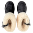 UGG UGG Classic Mini Wisp Cuff Black Suede Sheepskin Boots 1101039 BLK