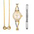 Burgi Quartz Diamond White Dial Ladies Watch BUR213TTG-S